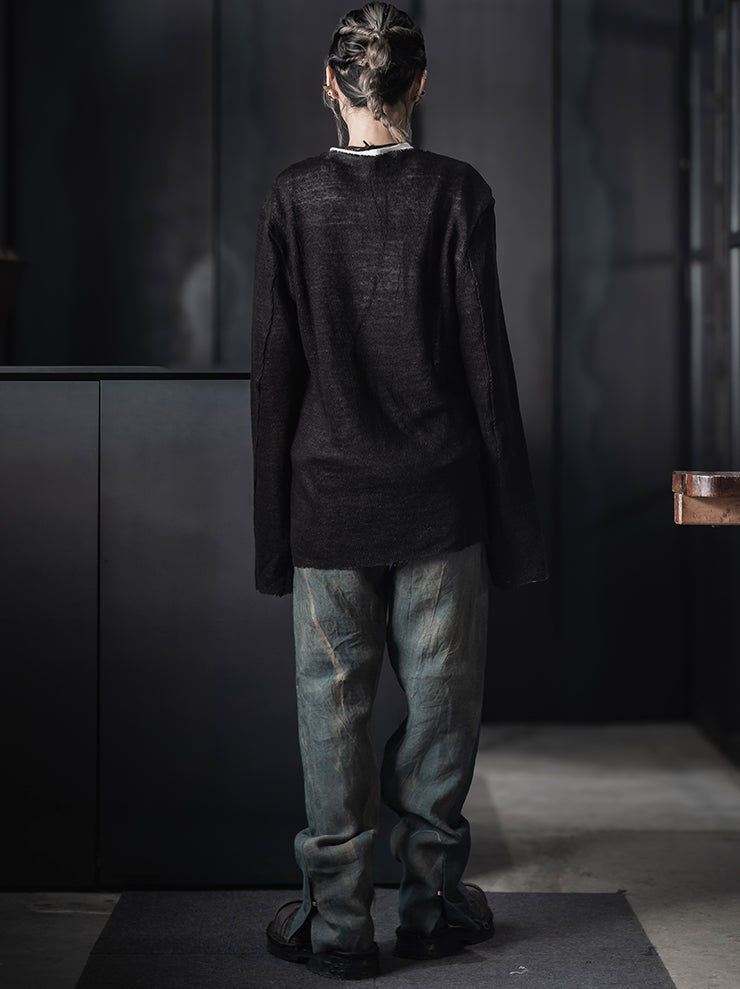 K’ANG <br>Unisex round neck pullover / OFF BLACK