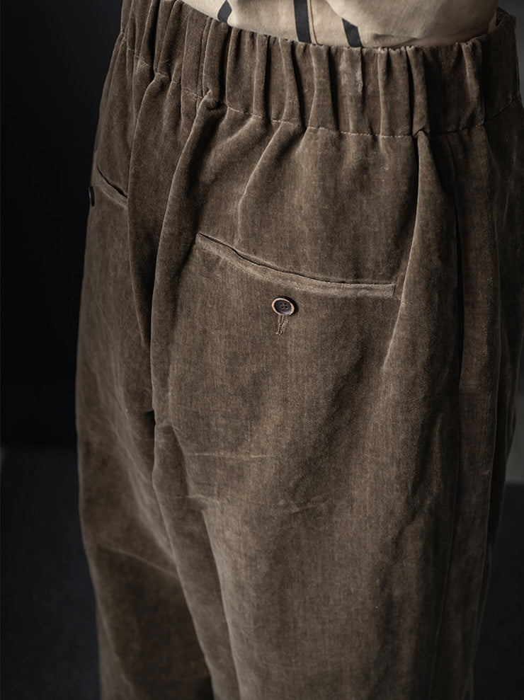 UMA WANG<br>WOMENS VELVET TROUSERS / MUSTARD