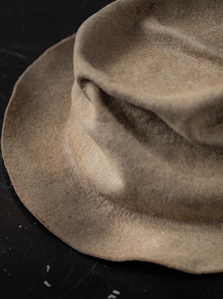 HORISAKI<br> Rabbit fur felt hat RHLBE005 / RAW EB