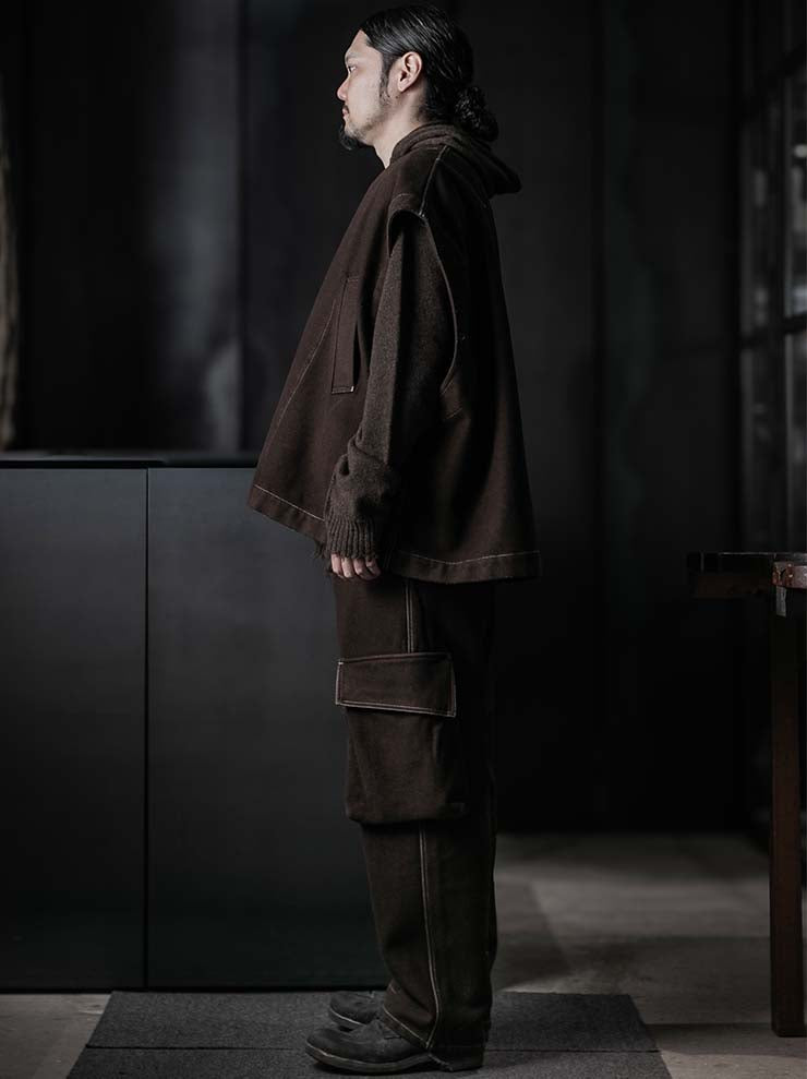 UMA WANG<br>MENS JODEN JACKET / BROWN