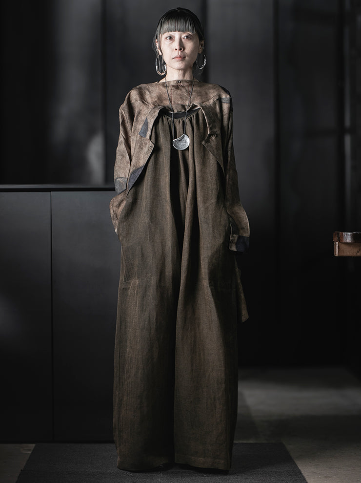 UMA WANG<br>WOMENS PAUL PANTS / DARK BROWN