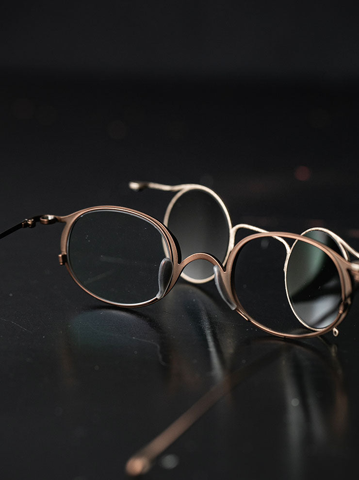 RIGARDS × ZIGGY CHEN Titanium Frame Sunglasses / Light Bronze x Gold /