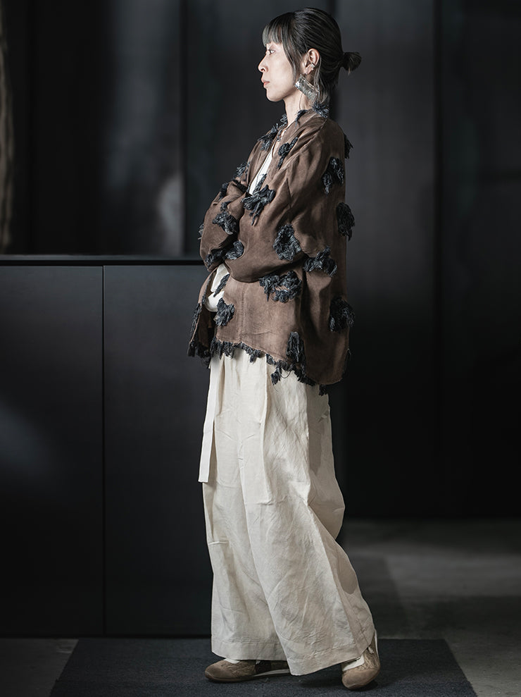 UMA WANG<br>WOMENS POETIC PANTS / OFF WHITE