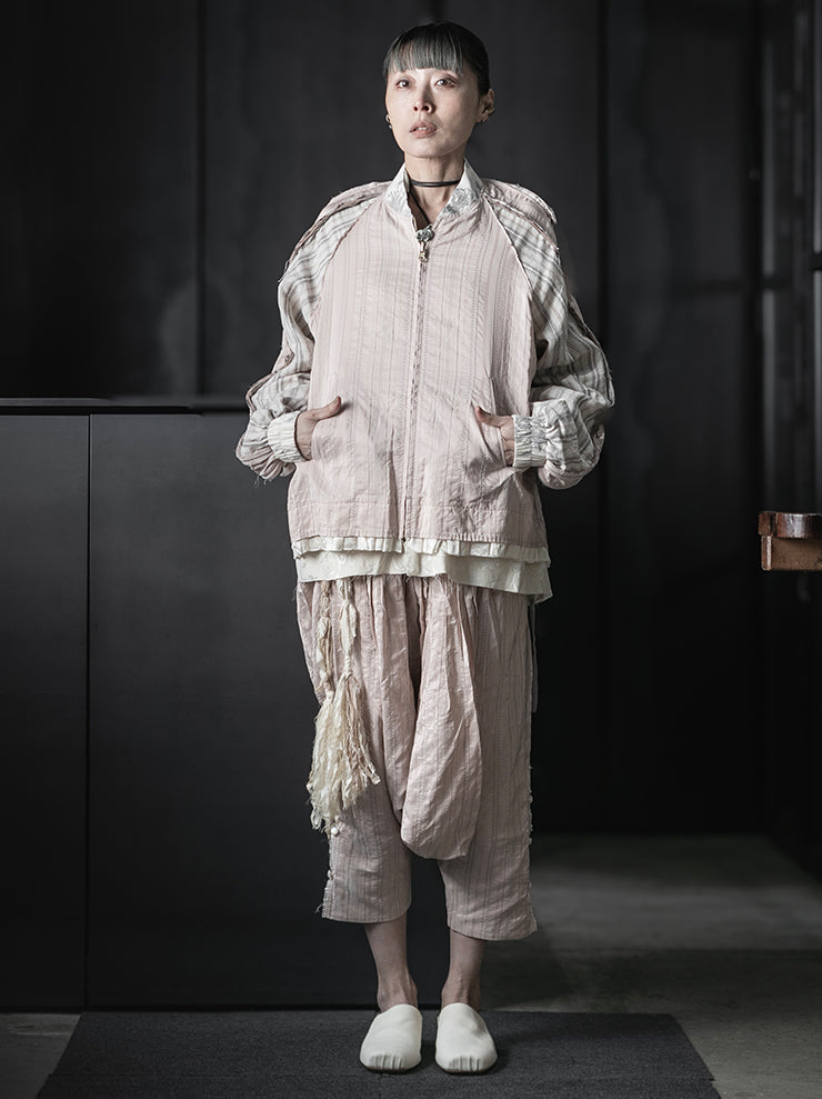 COMMUNS<br>WOMEN'S SILK COTTON TROUSERS / DUSTY PINK