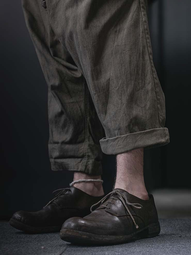EVAN SCOTT MONROE<br>Upside Down Trousers / Pomegranate, Greige/Green