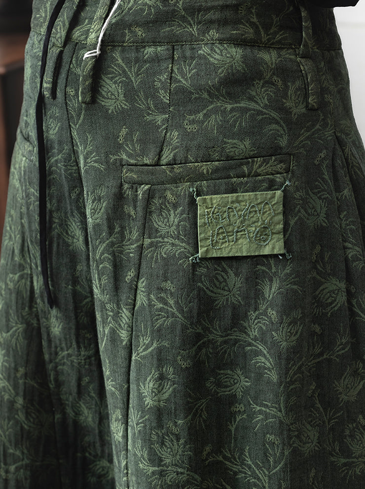 KINYAN LAM<br>WOMENS ナチュラルダイジャガードバルーントラウザー / GREEN