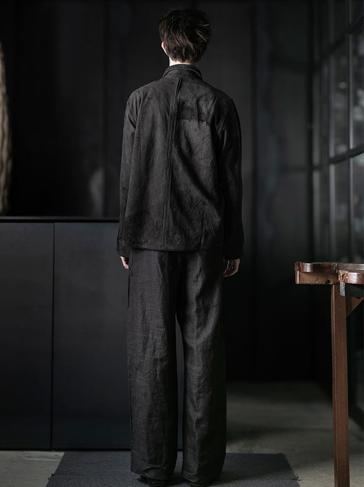 toward(s)<br>WELT SHIRT IN RUST DYED CANVAS / Rust Black