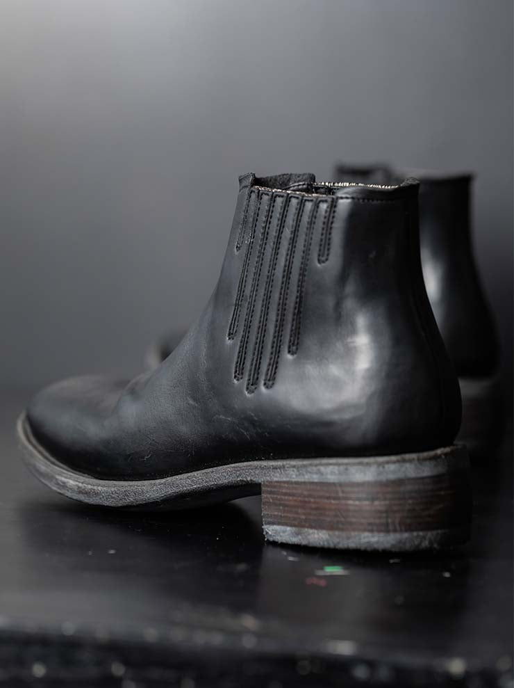 EMATYTE<br>MENS Horse Leather Culatta Object Dyed Boots / BLACK