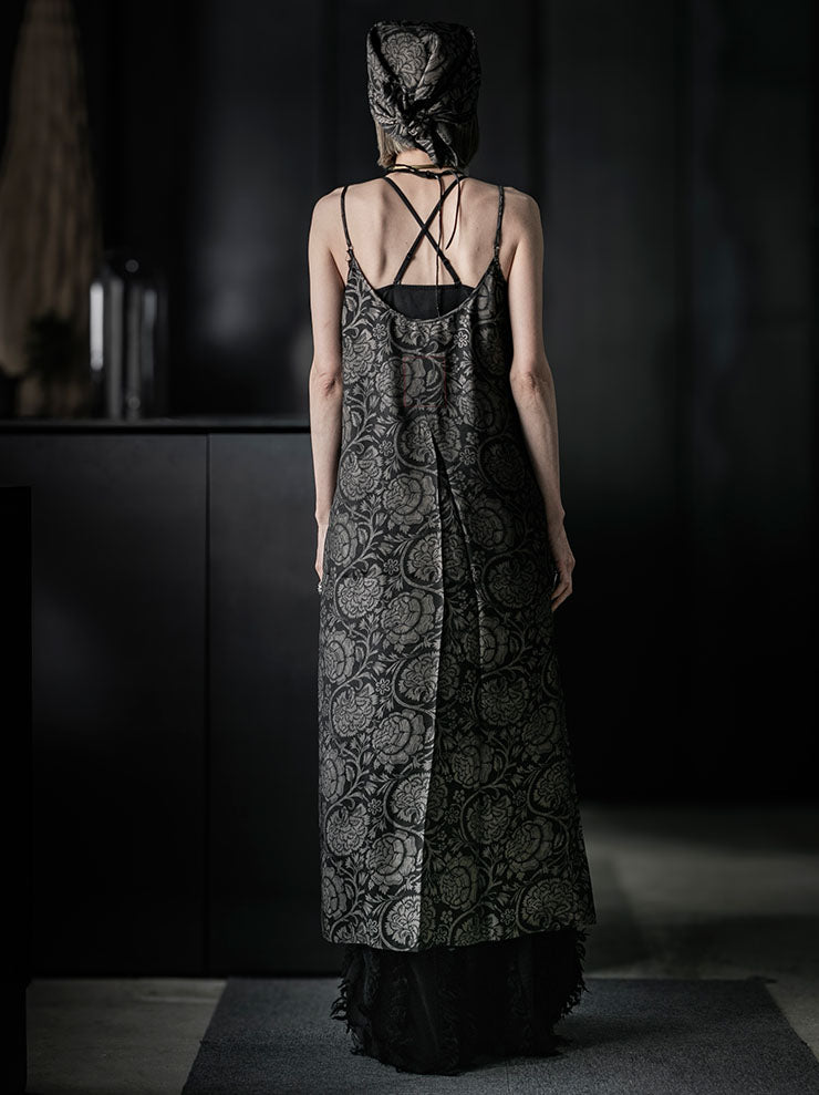 UMA WANG<br>WOMENS ANAYA DRESS / BLACK×TAN