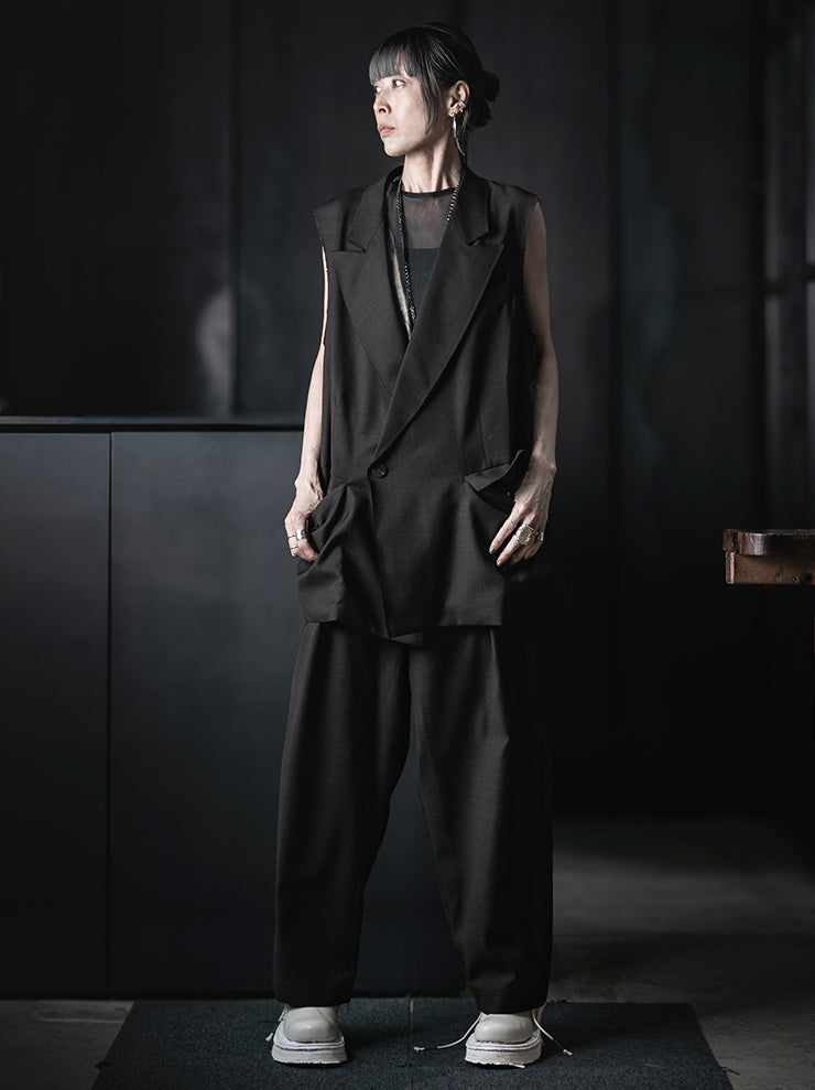 WRIGHT + DOYLE<br>UNISEX LEEDEN TROUSERS / CACAO CHECK