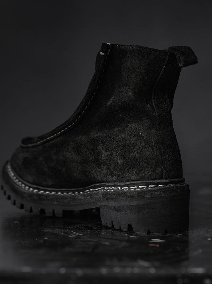 GUIDI Women's Front Zip Para Boots NTP05FZ Black/Reverse Calf
