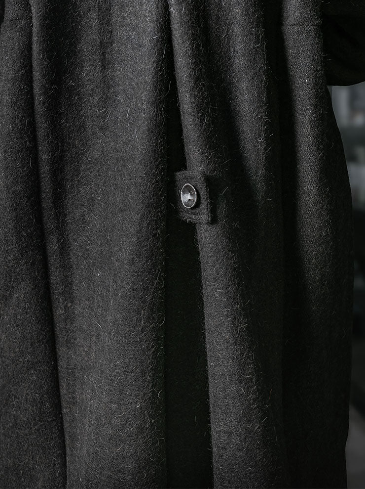 GATHERING<br>UNISEX FARMER COAT / BLACK BROWN