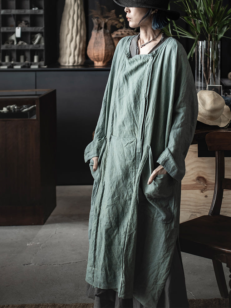 ATELIER SUPPAN<br> WOMENS LINEN LONG JACKET