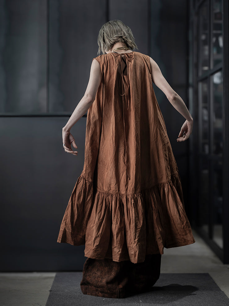KINYAN LAM<br>WOMENS ナチュラルダイバルーンドレス / BROWN