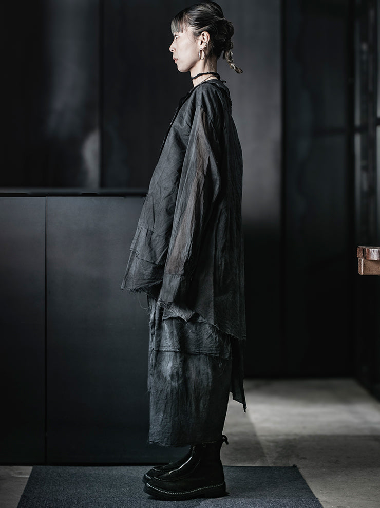 ATELIER SUPPAN<br>WOMENS Torn SHIRT long sleeve / E26-54