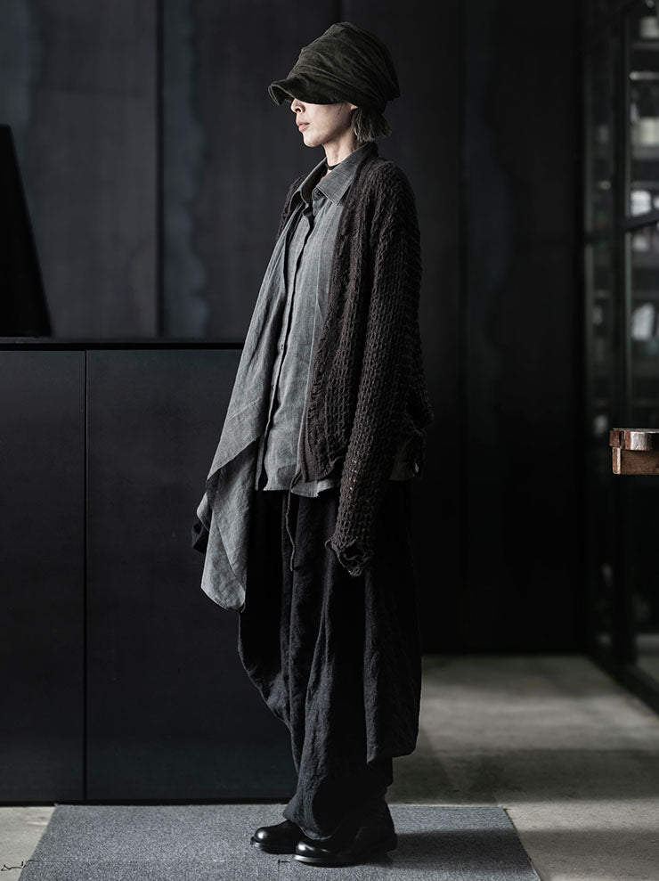 CHIAHUNG SU<br>DRAPE SKIRT / BLACK