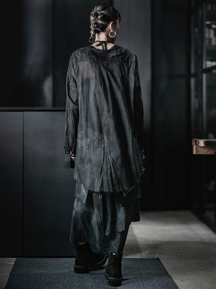 ATELIER SUPPAN<br>WOMENS Torn SHIRT long sleeve / E26-54