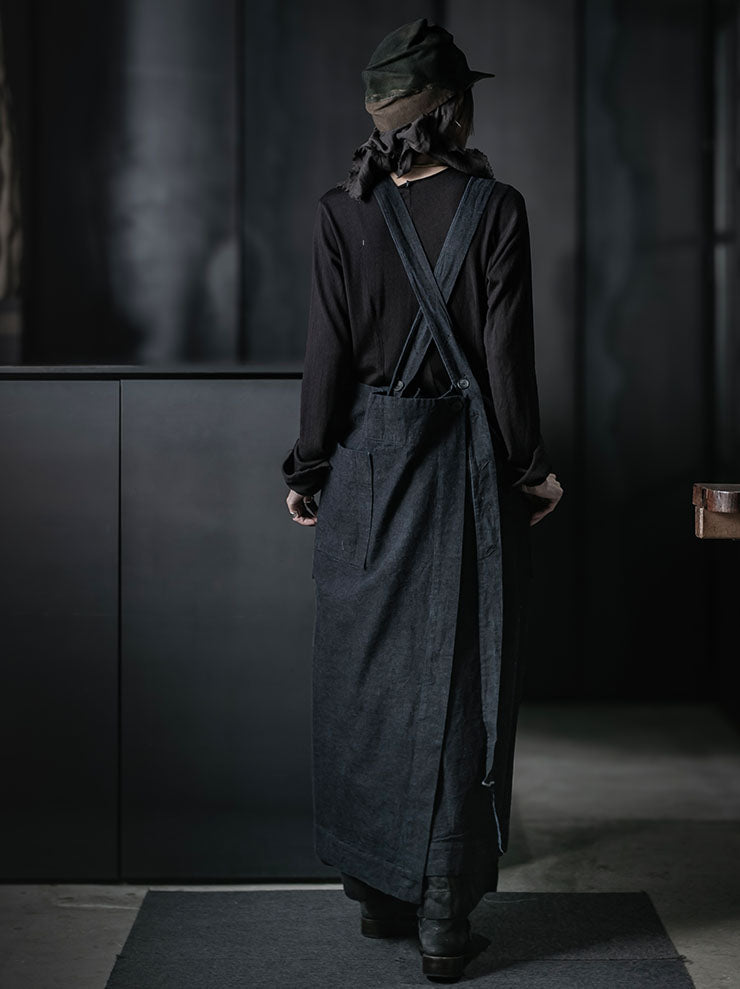 ATELIER SUPPAN<br>APRON  in  denim / W26-17