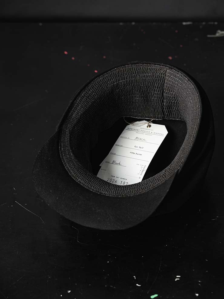 HORISAKI<br>ビーバーファーフェルトキャップ BHNLK - fw26 / BLACK EB