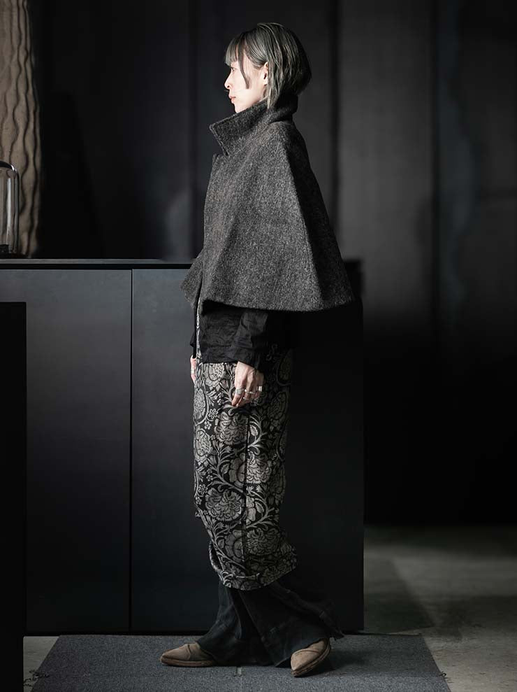 toward(s)<br>MERINO &amp; YAK WOOL BLEND CAPE / DARK GREY