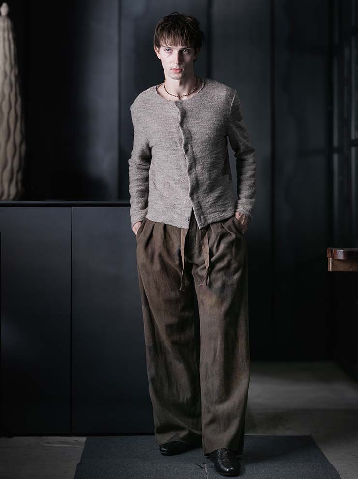K'ANG<br>MENS EXTRA LARGE FIT TROUSERS / AFLAME - OFF GREY