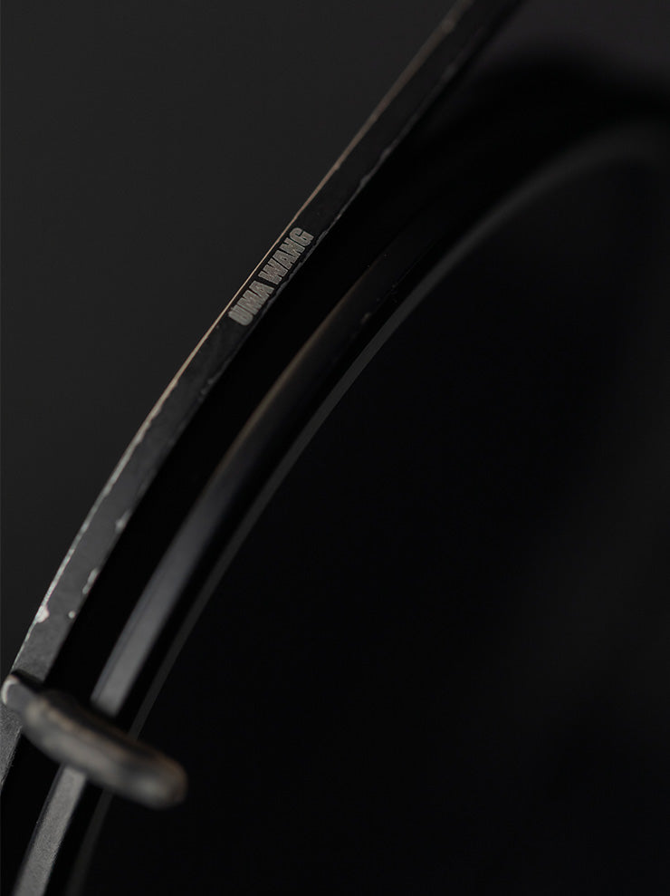 UMA WANG × RIGARDS<br> THE VICTORIAN CLIP SUNGLASSES / BLACK × BLACK ANTIQUE