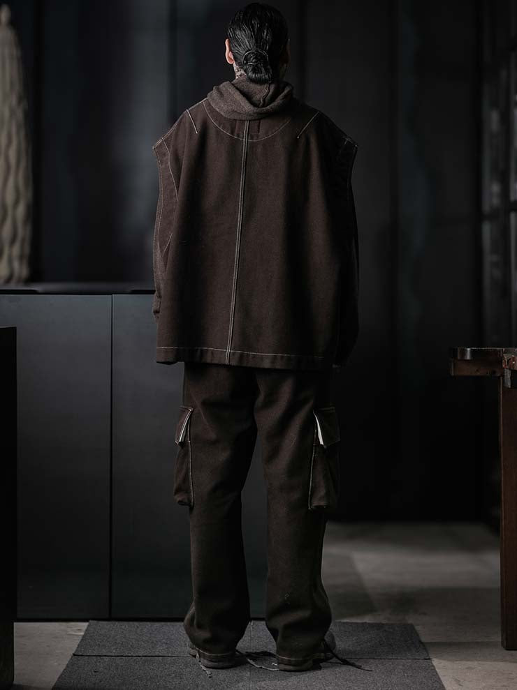 UMA WANG<br>MENS JODEN JACKET / BROWN