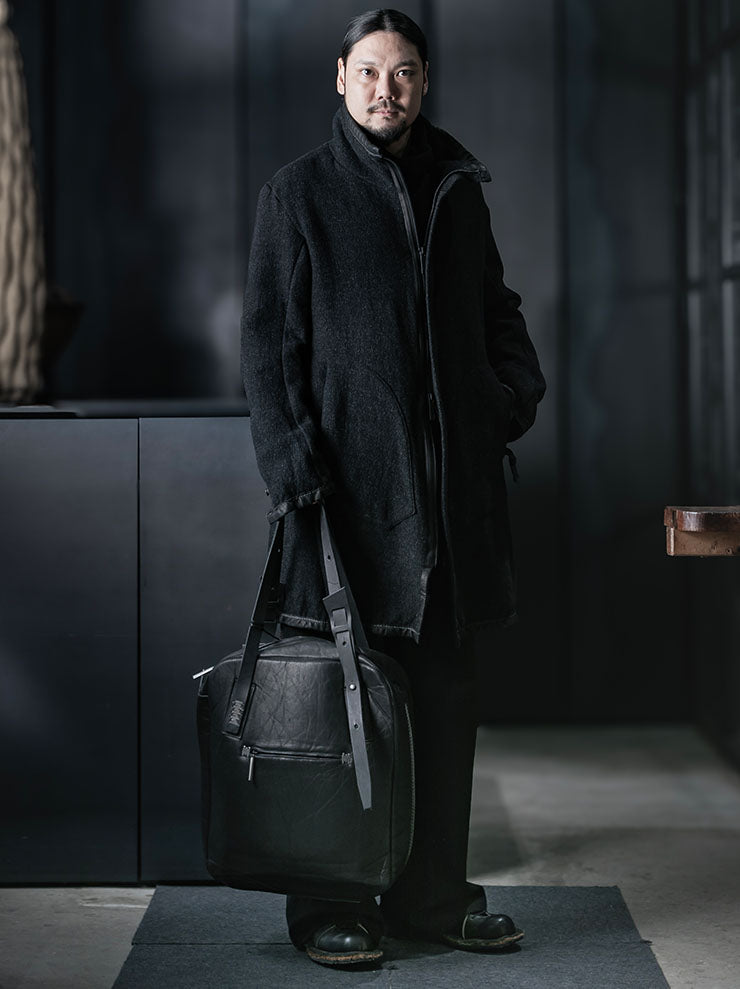 ISAAC SELLAM EXPERIENCE<br> Bonded Leather Tote Bag / NOIR - 24th of August Exclusive