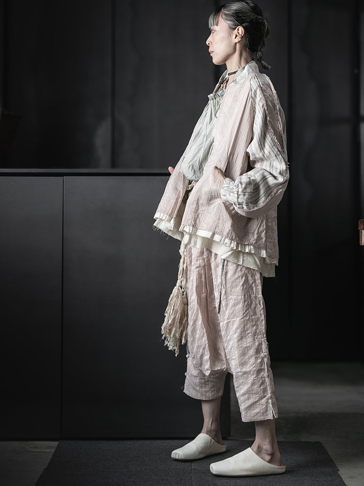 COMMUNS<br>WOMEN'S SILK COTTON TROUSERS / DUSTY PINK