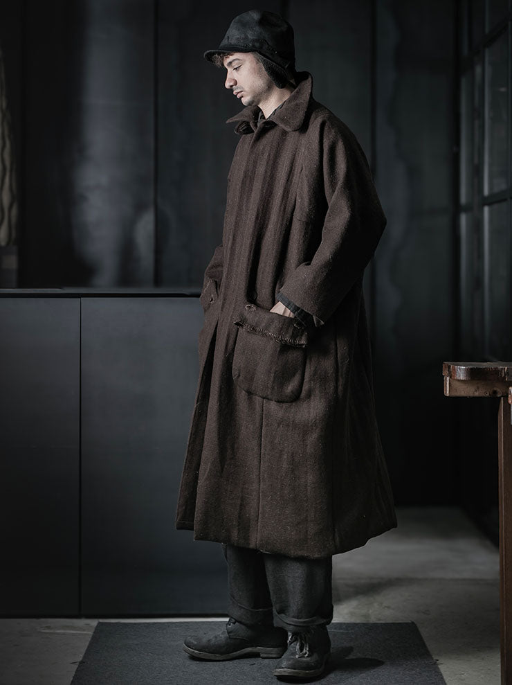 GATHERING<br>UNISEX FARMER COAT / BROWN