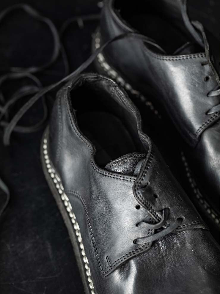 GUIDI<br> WOMENS Derby Shoes 9920_N BLKT / SOFT HORSE FULL GRAIN
