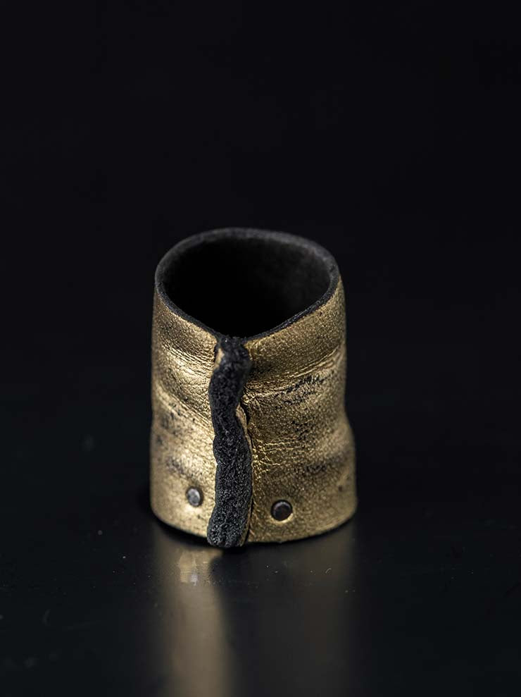 DETAJ<br>LEATHER RING / GOLD