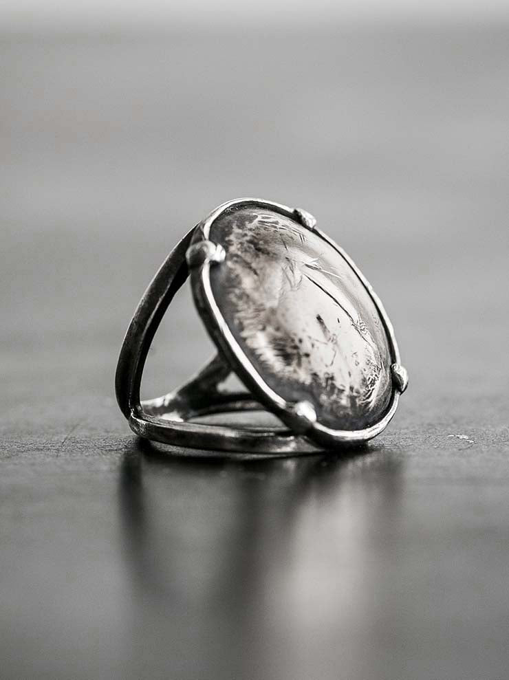 DETAJ <br>DOME SILVER RING