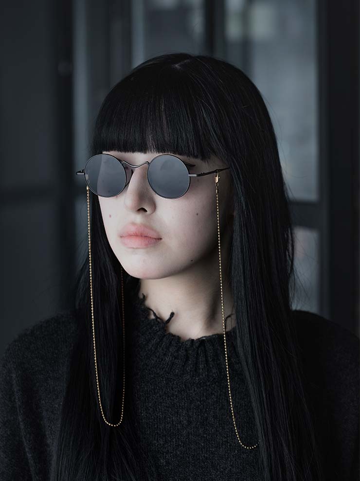 RIGARDS × UMA WANG<br> TITANIUM Frame Sunglasses / ANTIQUE BRONZE / RG00UW14