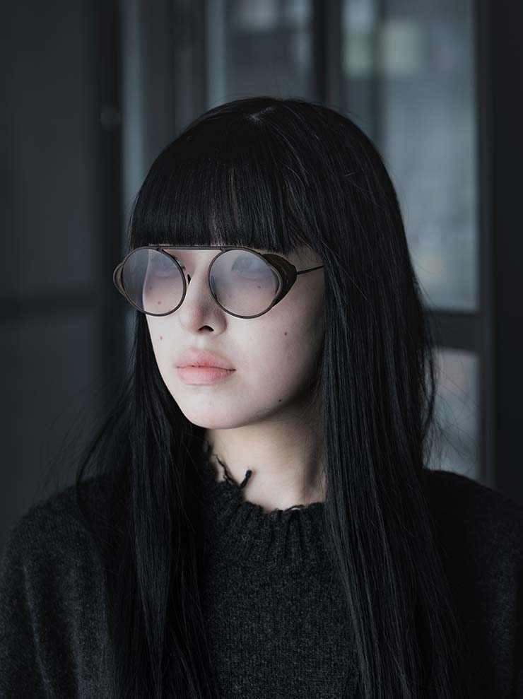 RIGARDS × BORIS BIDJAN SABERI<br> TITANIUM frame sunglasses / ANTIQUE BRONZE / RG1011BBS