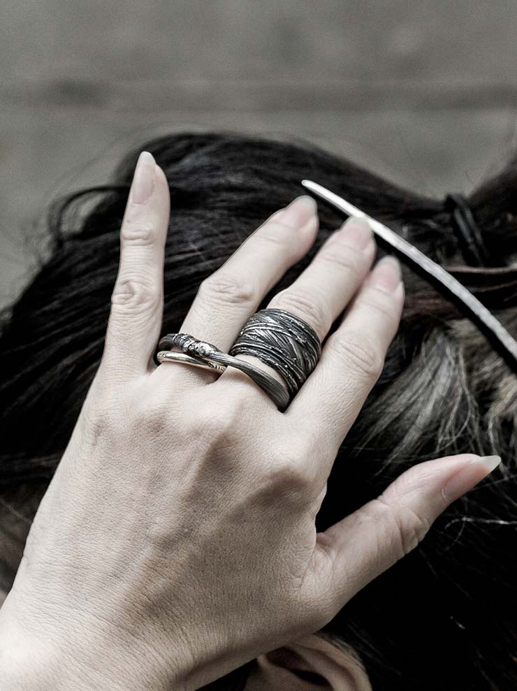 DETAJ <br>HAIR RING 06 / BLACK