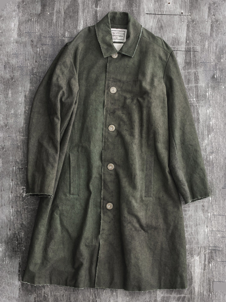 By Walid<br> Men's Nadim coat MILITARY / military canvas cotton / SIZE L
