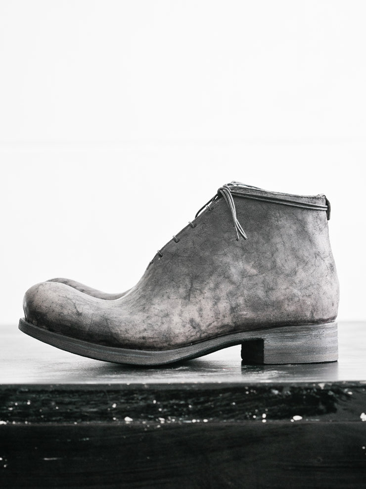 EMATYTE<br> MENS Horse Leather Culatta Onepiece Lace-up Boots / GRAY