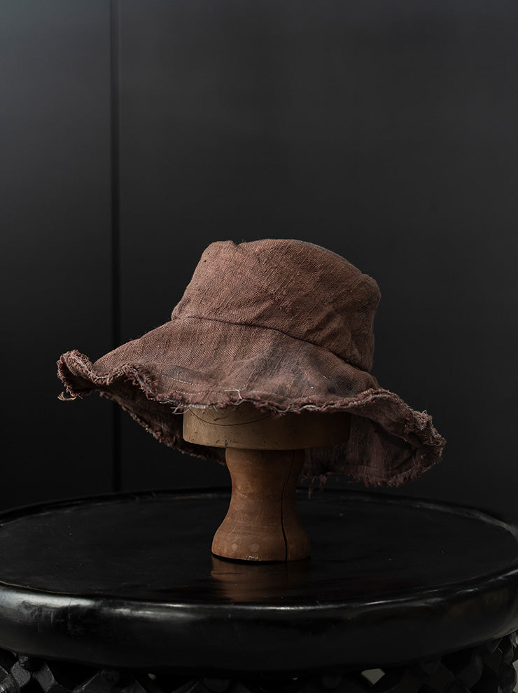 OLUBIYI THOMAS<br> UNISEX wide brim hat / BROWN