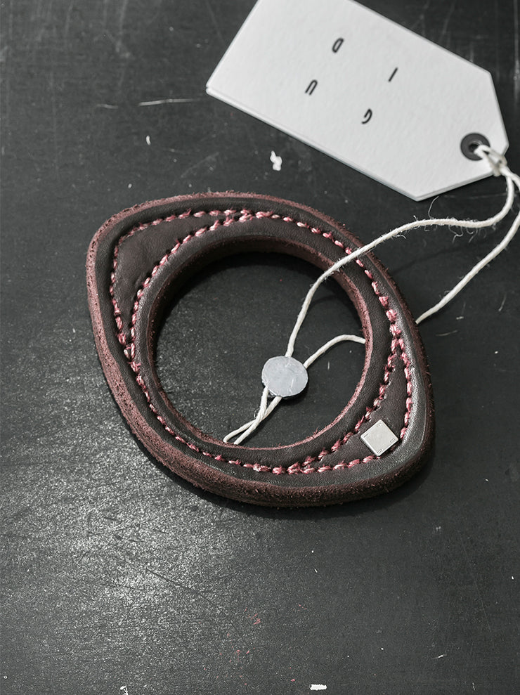 GUIDI <br>Leather bracelet S11 BORDEAUX CV23T / CUOIO FULL GRAIN
