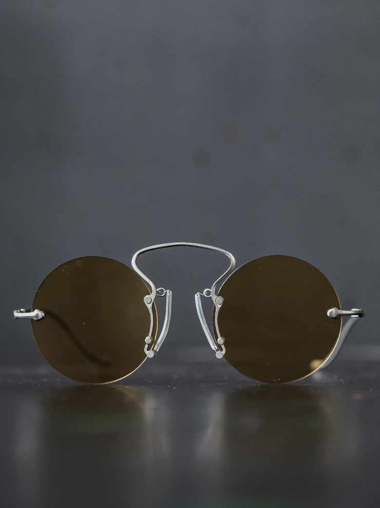 RIGARDS × UMA WANG <br>STAINLESS STEEL frame sunglasses / VINTAGE SILVER / RG00UW9