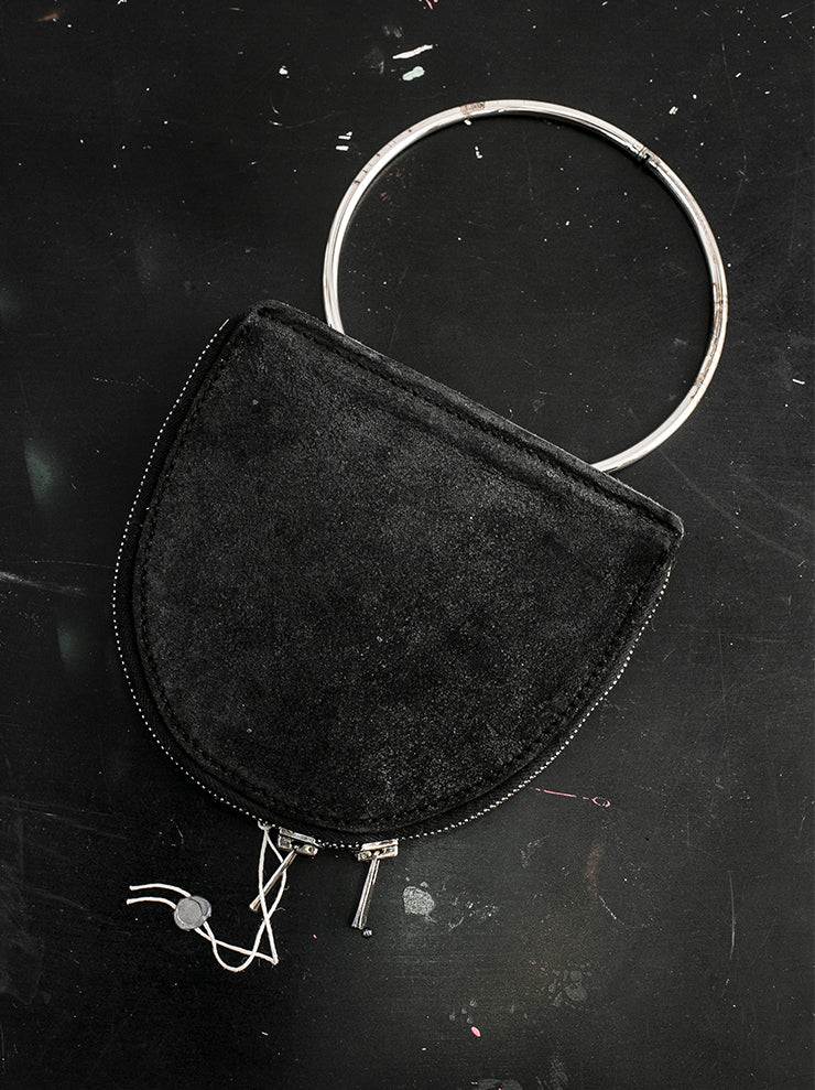 GUIDI<br> Ring handbag S06RU COATED BLACK