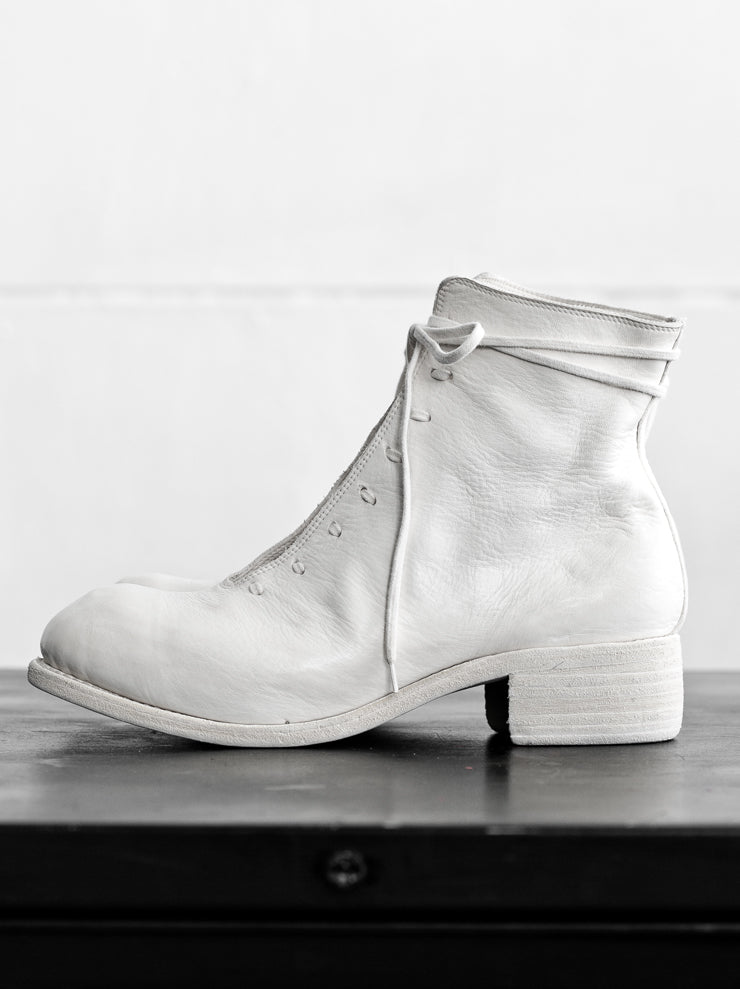 GUIDI<br> Men's short lace-up boots PL11L WHITE CO00T / DONKEY FG