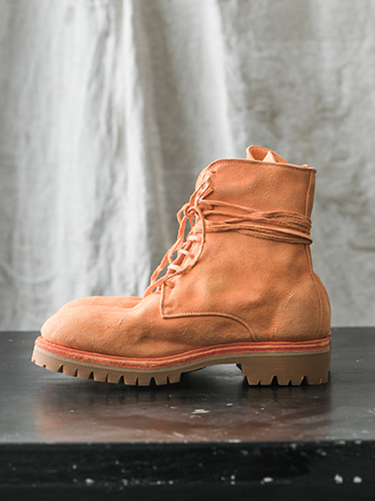 GUIDI<br> WOMENS Lace-up boots 795V ORANGE CO74T / BABY BUFFALO REVERSE