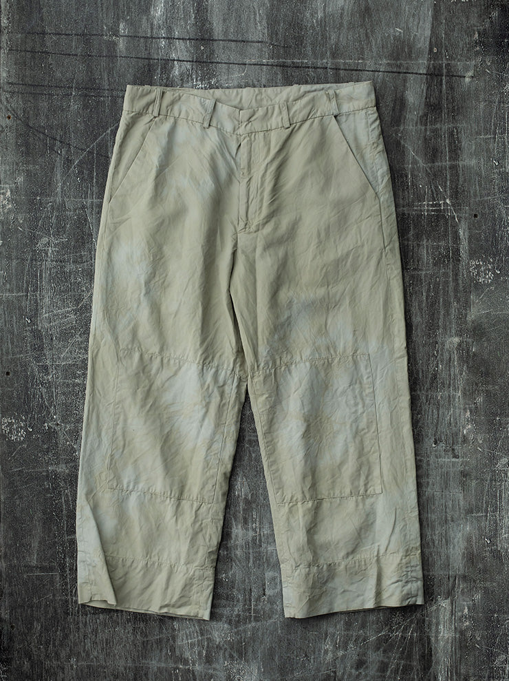 ATELIER SUPPAN<br> MENS Cotton Trousers / GRAY BEIGE TYE AND DYE