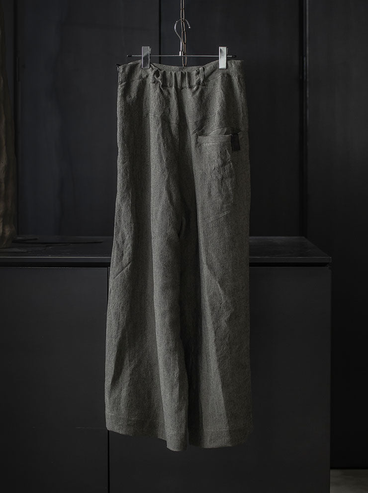 s°n / serien°umerica<br> WOMENS Asymmetric tweed trousers / GRAY