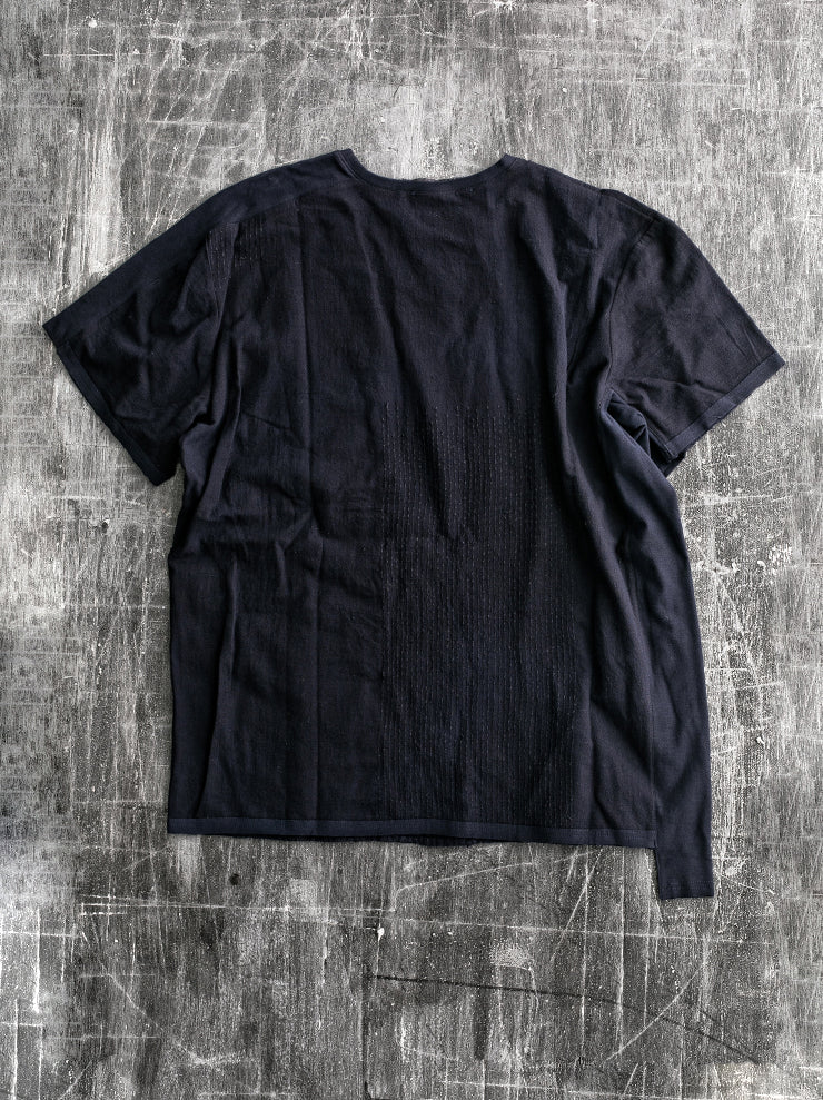 By Walid<br> Men's Tatum T-shirt INDIGO / cotton manilla emb / size L