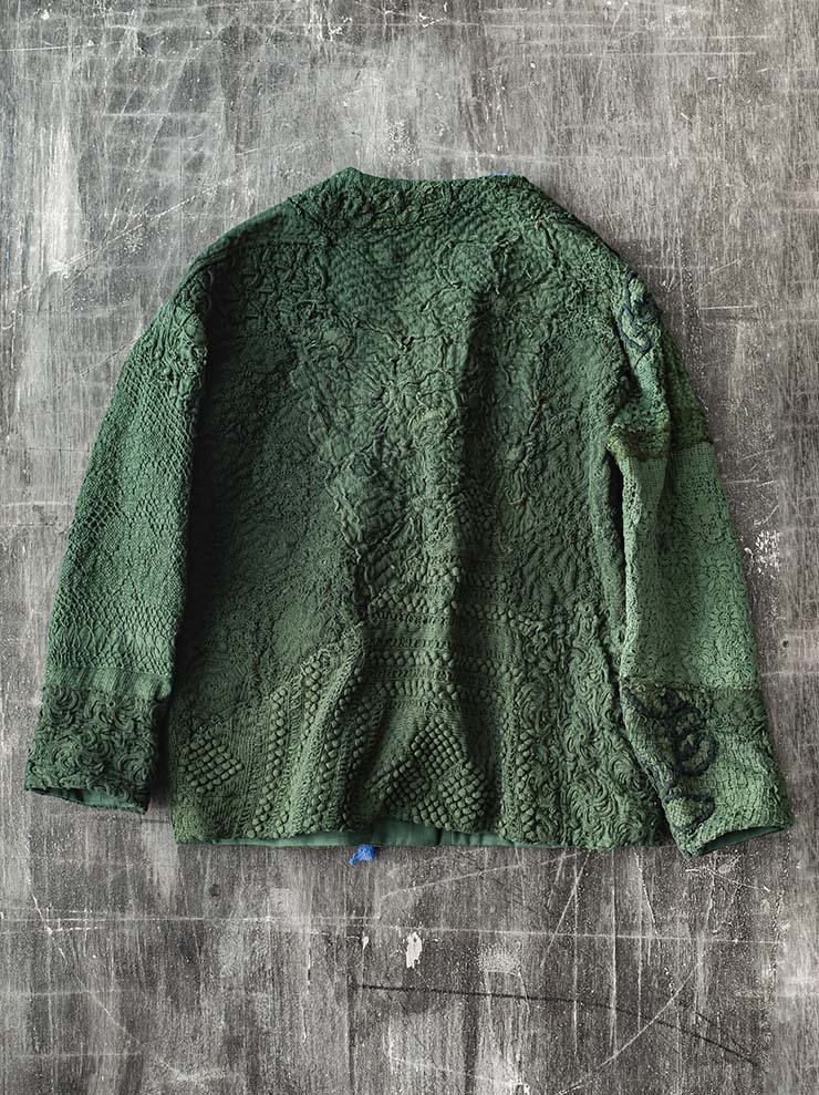 By Walid<br> Women's Cardy Jacket / GREEN &amp; BLUE