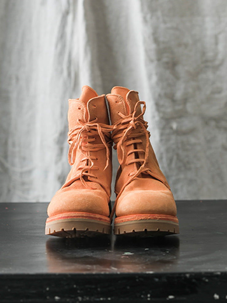GUIDI<br> WOMENS Lace-up boots 795V ORANGE CO74T / BABY BUFFALO REVERSE