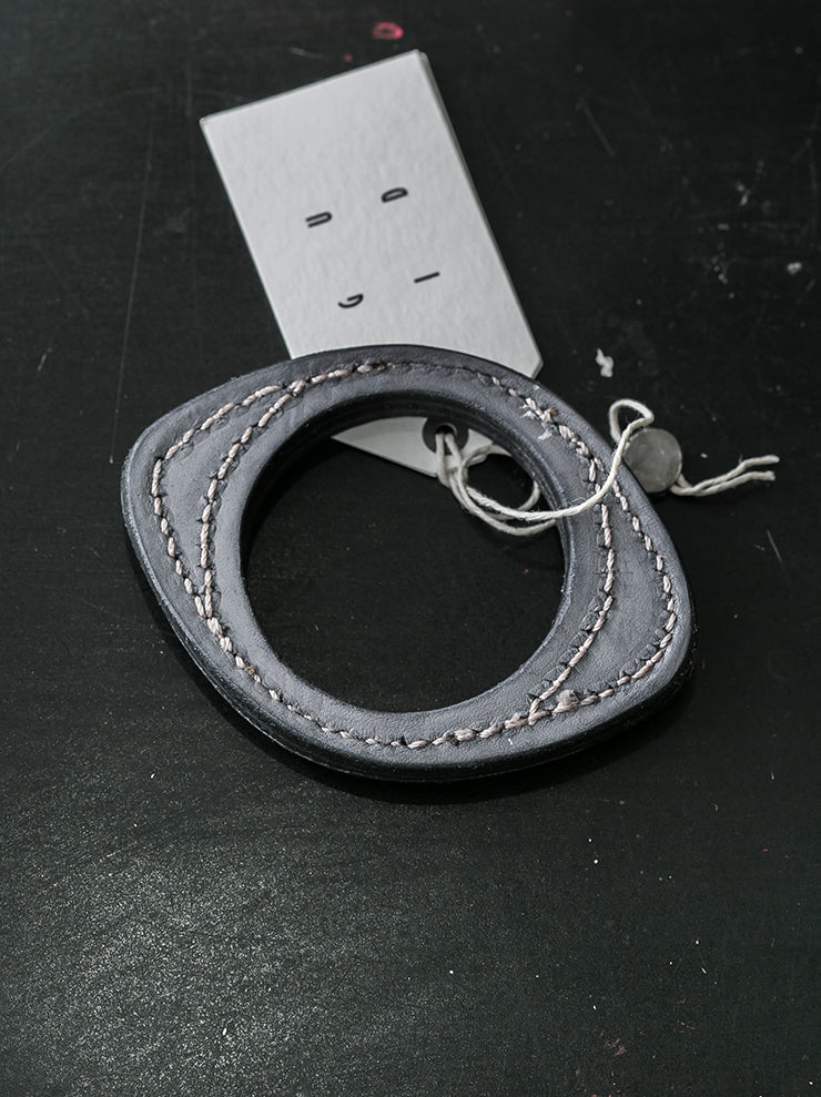 GUIDI<br> Leather bracelet S11 GRAY CO49T / CUOIO FULL GRAIN